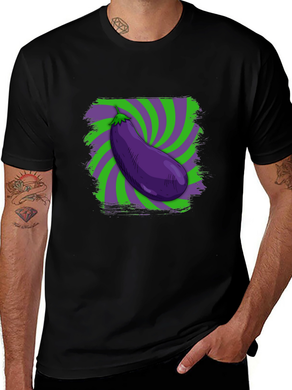 Eggplant Swirl Graphic Tee