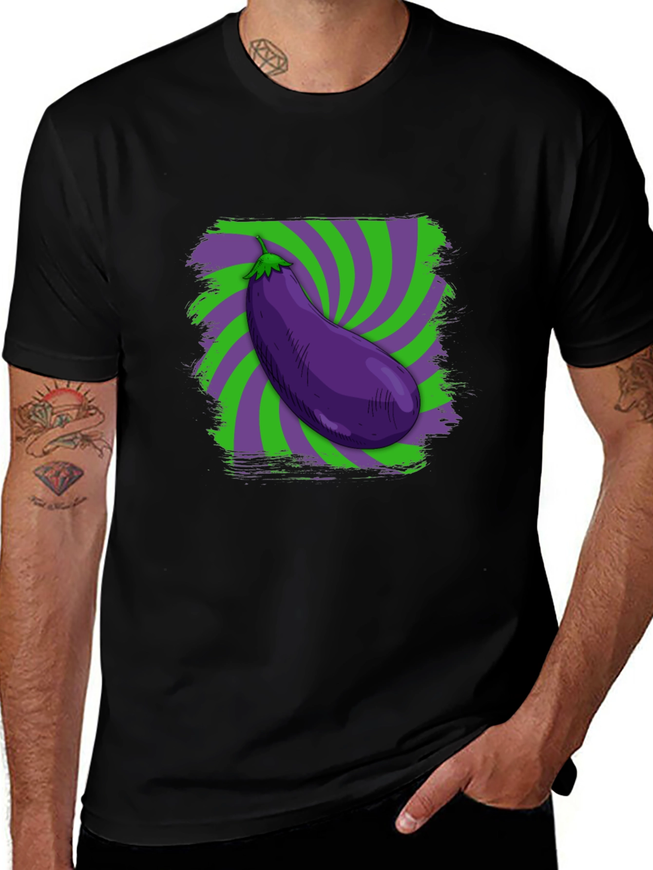 Eggplant Swirl Graphic Tee