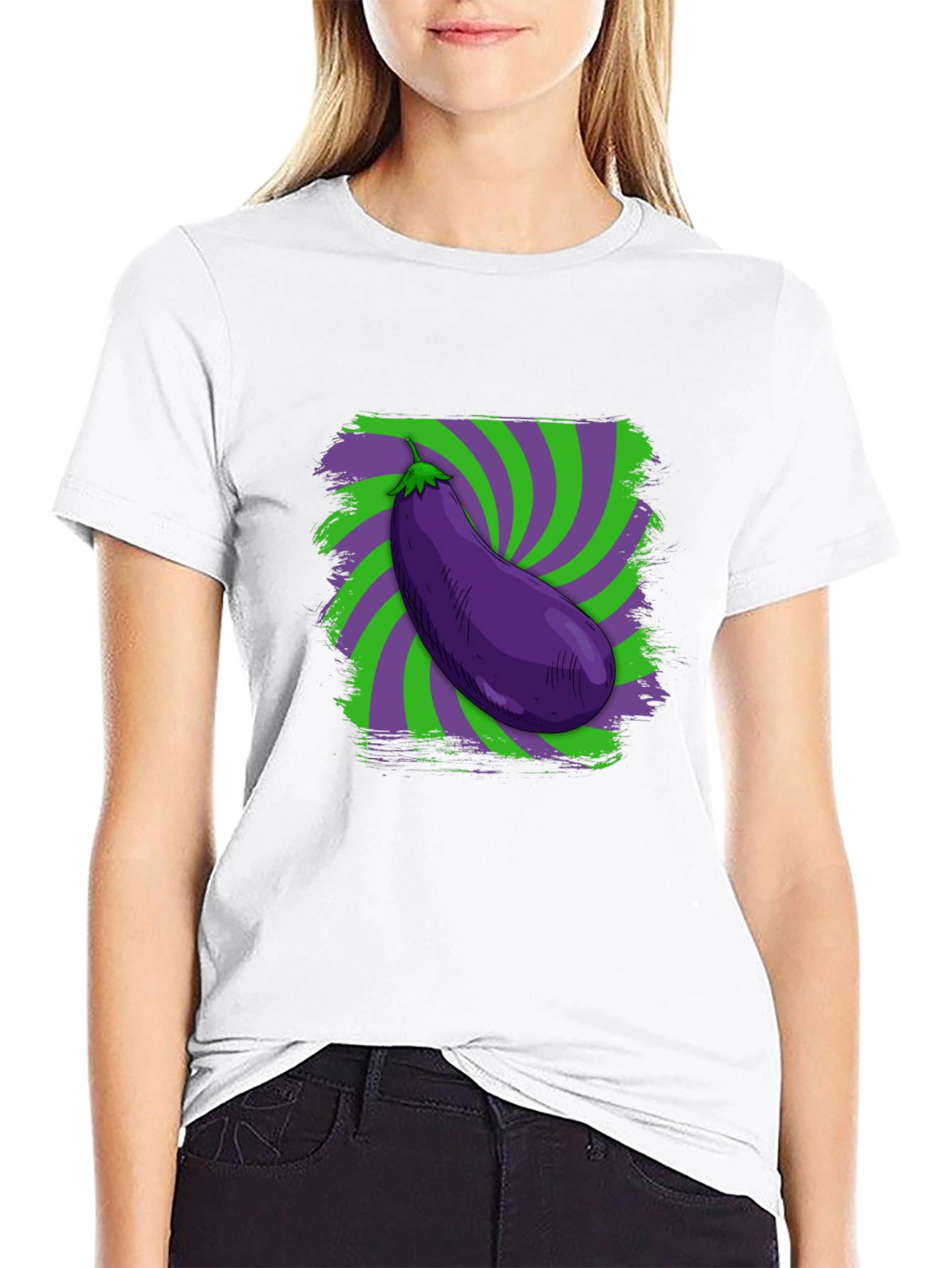 Eggplant Swirl Graphic Tee
