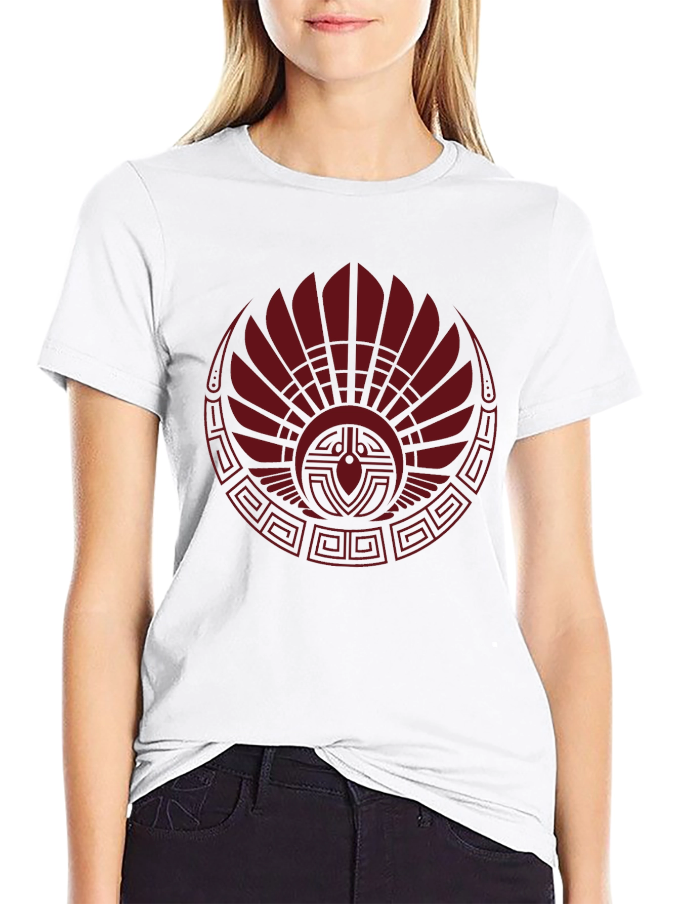 Graphic Tee - Tribal Red Feather Design
