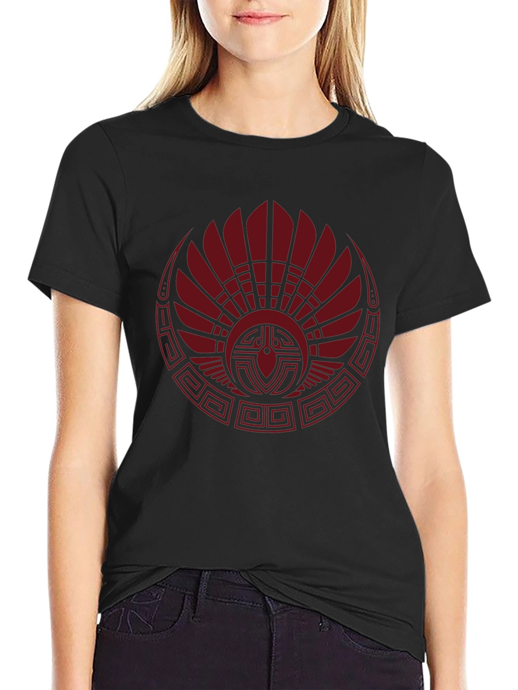 Graphic Tee - Tribal Red Feather Design