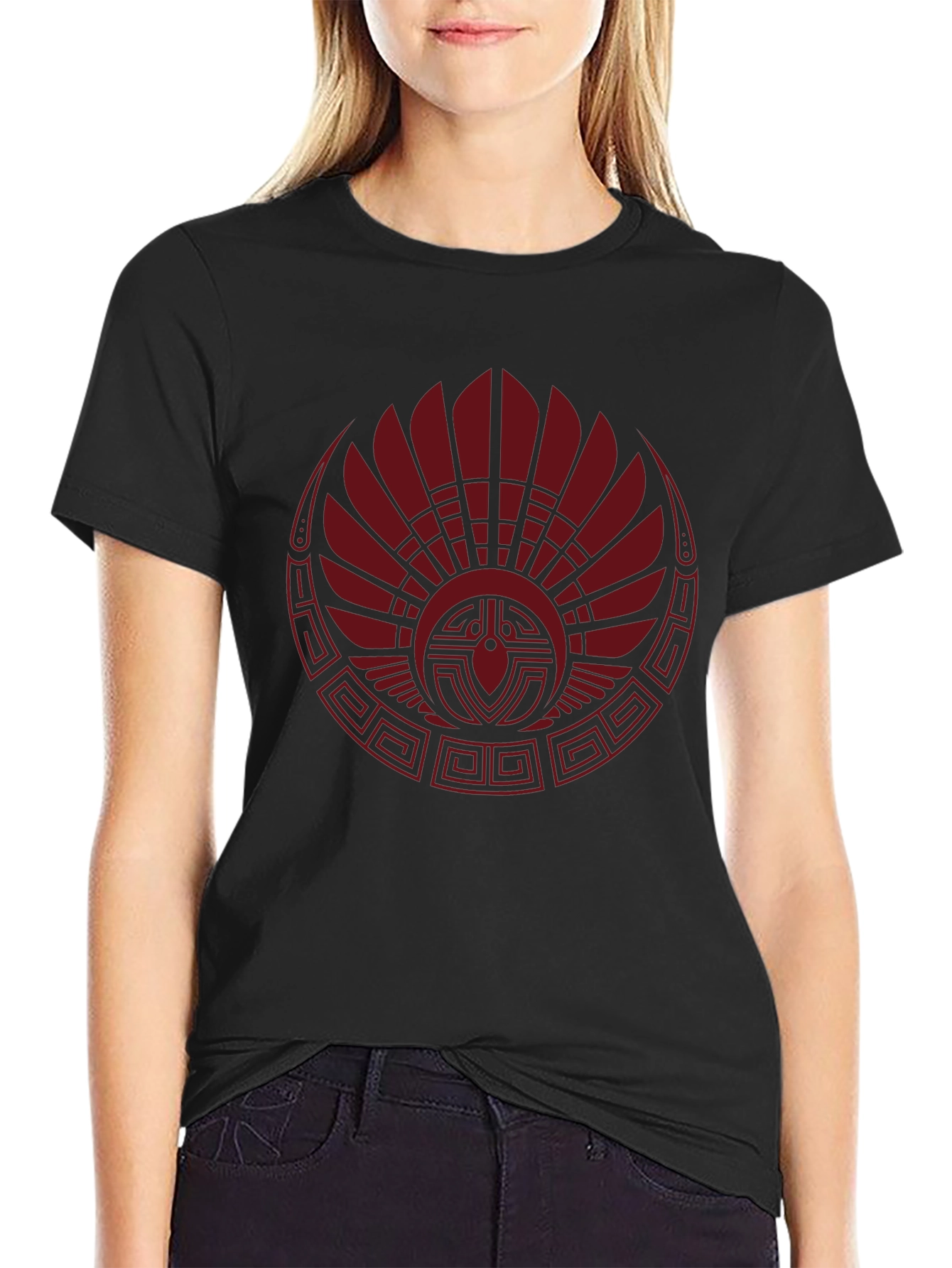 Graphic Tee - Tribal Red Feather Design