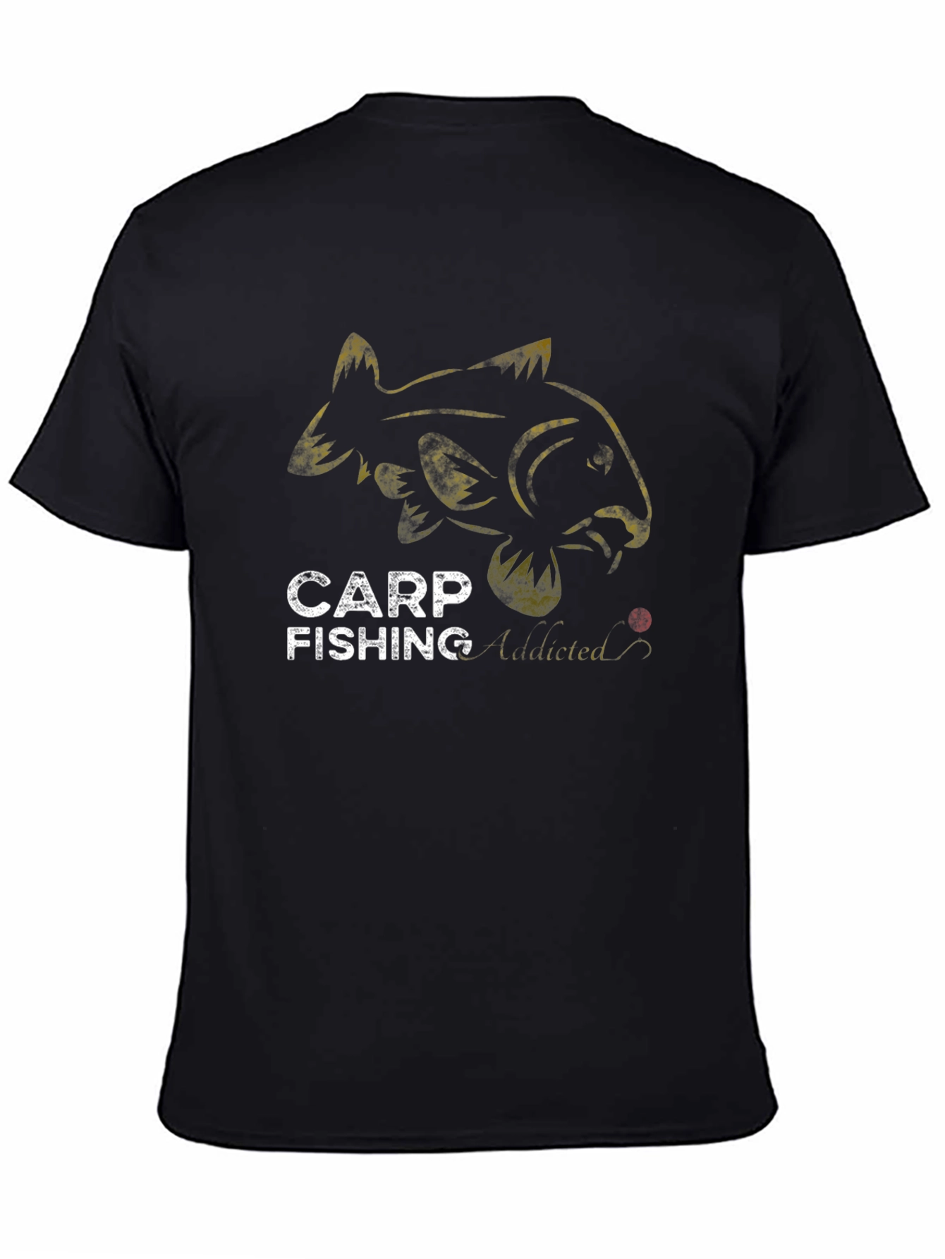 Carp Fishing Addicted Black T-Shirt