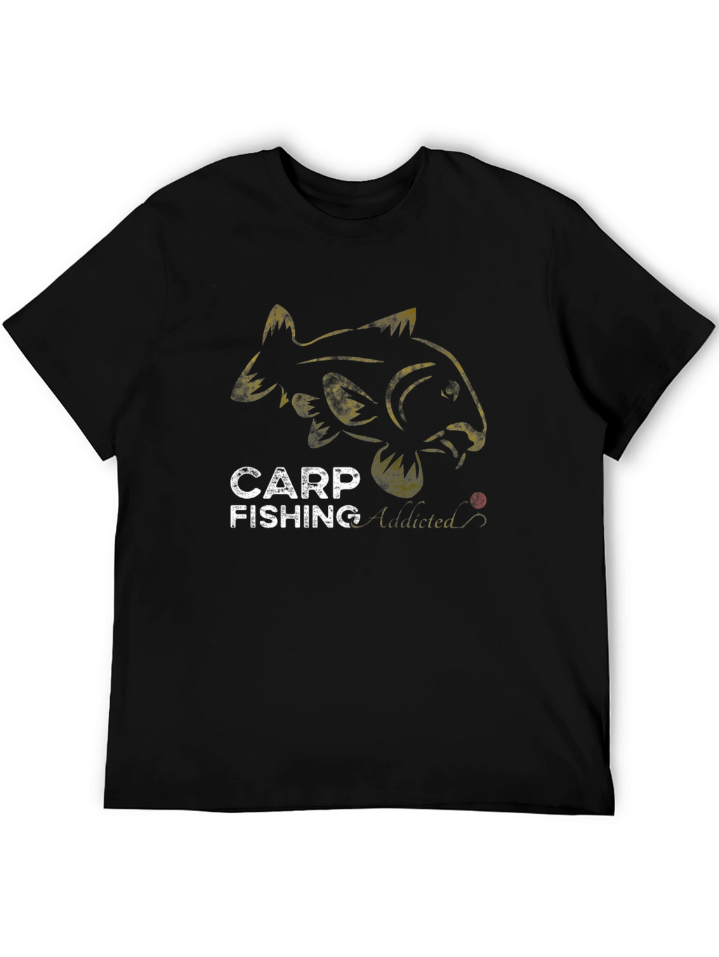 Carp Fishing Addicted Black T-Shirt
