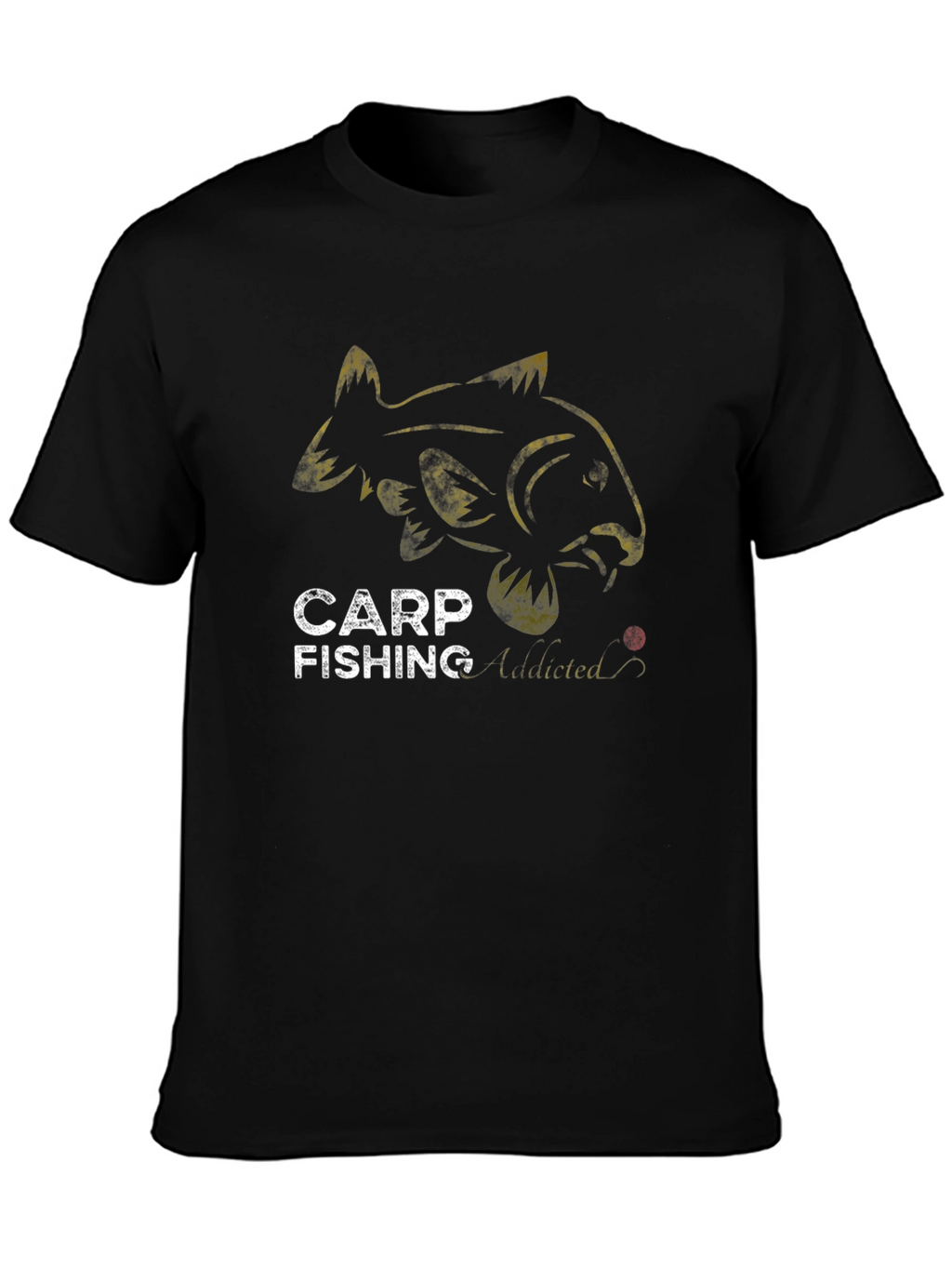 Carp Fishing Addicted Black T-Shirt
