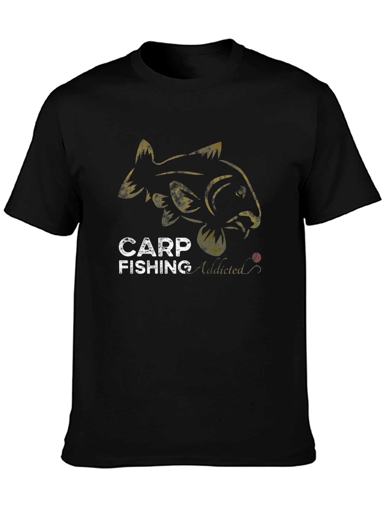 Carp Fishing Addicted Black T-Shirt
