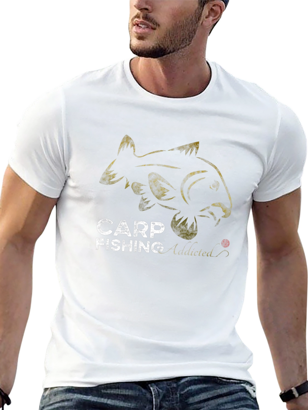 Carp Fishing Addicted Black T-Shirt