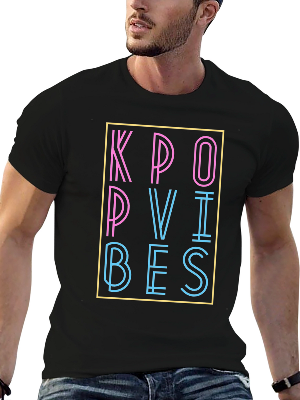 Kpop Vibes Graphic T-Shirt - Stylish Neon Design