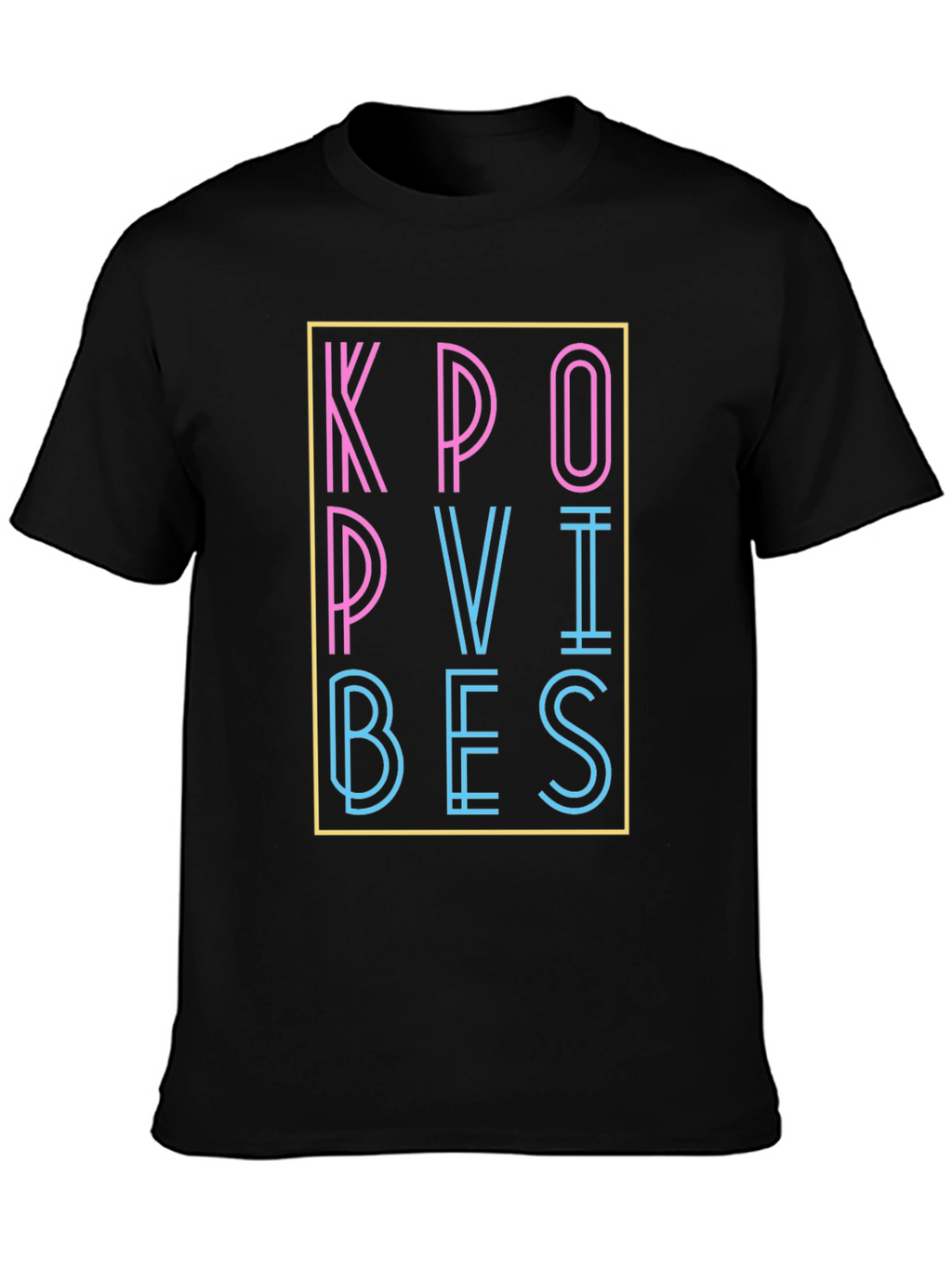 Kpop Vibes Graphic T-Shirt - Stylish Neon Design