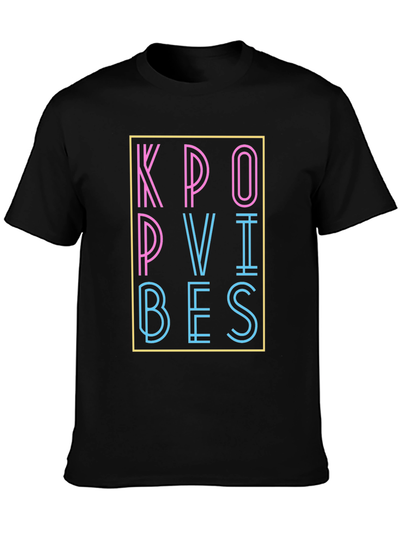 Kpop Vibes Graphic T-Shirt - Stylish Neon Design
