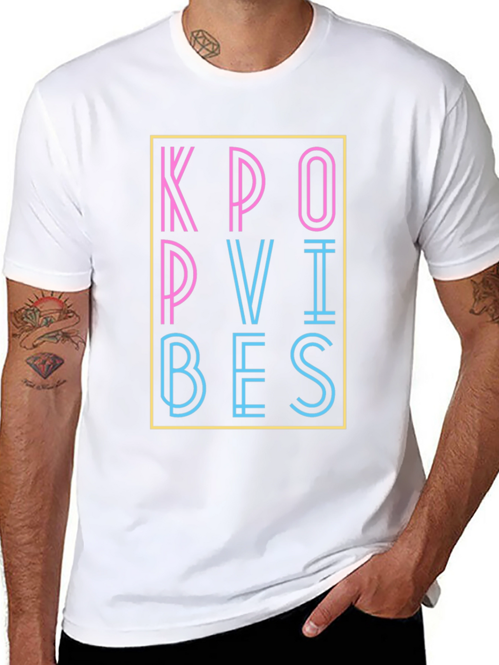Kpop Vibes Graphic T-Shirt - Stylish Neon Design