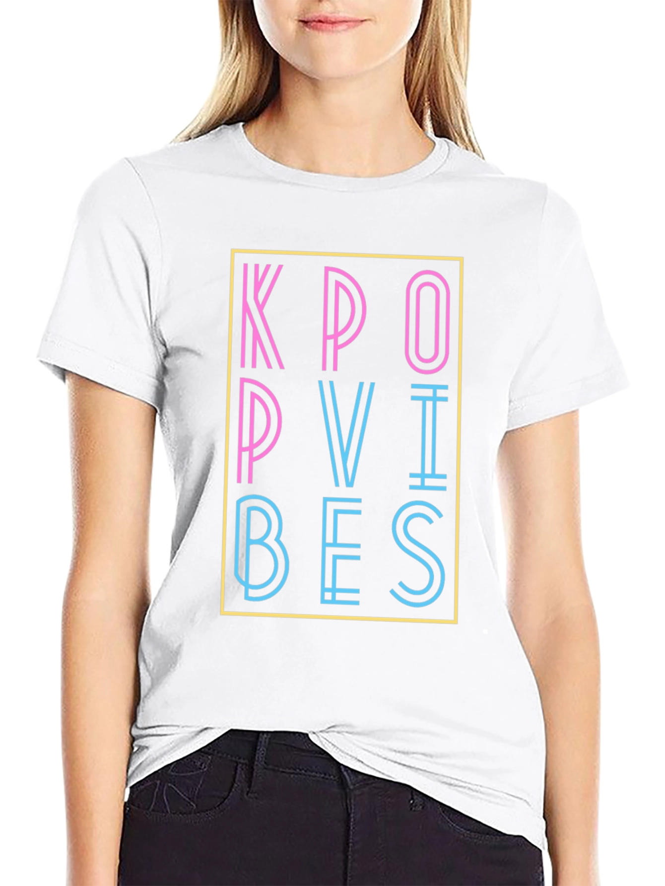 Kpop Vibes Graphic T-Shirt - Stylish Neon Design