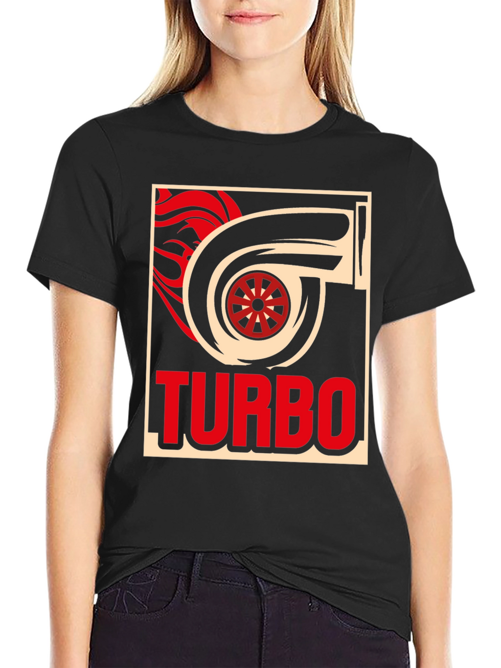 Turbo Graphic T-Shirt - Black Cotton Tee