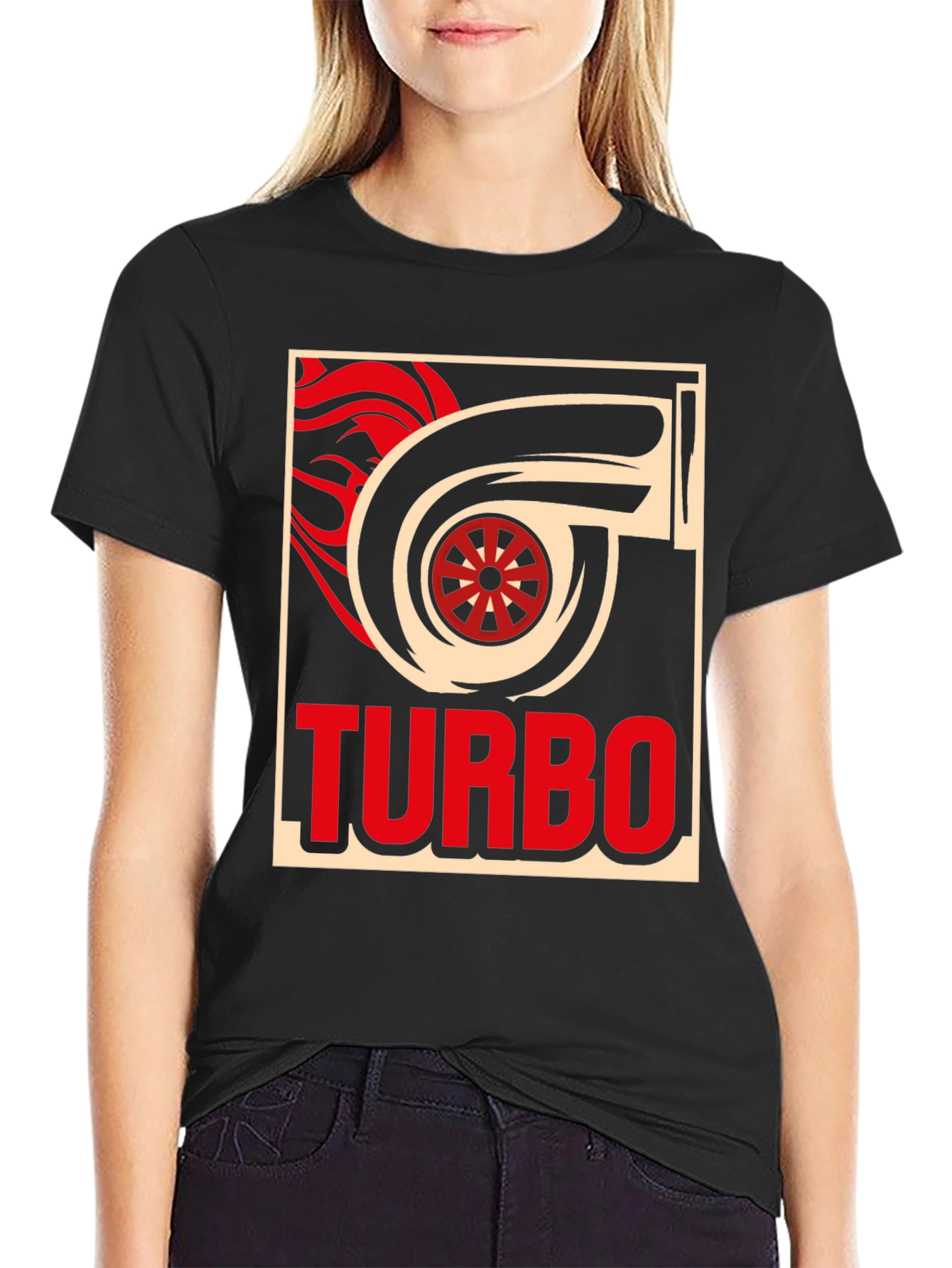 Turbo Graphic T-Shirt - Black Cotton Tee