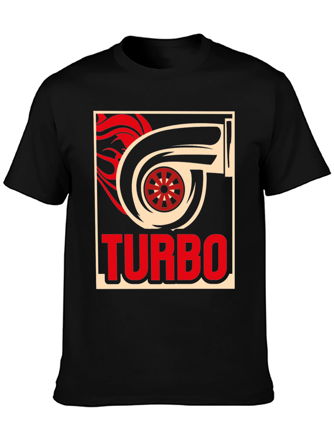 Turbo Graphic T-Shirt - Black Cotton Tee