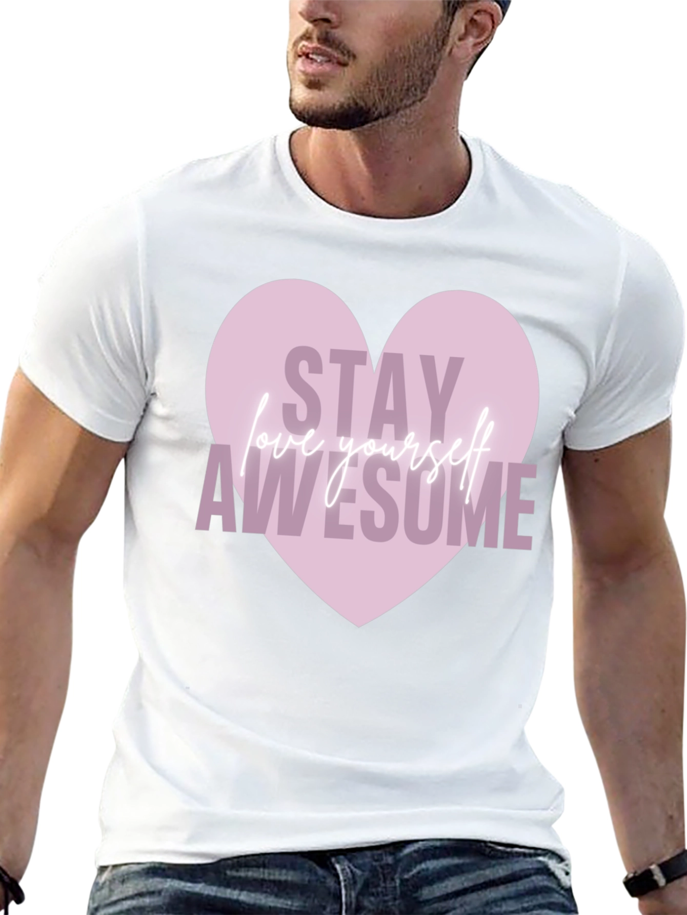 Stay Awesome Heart Graphic Tee