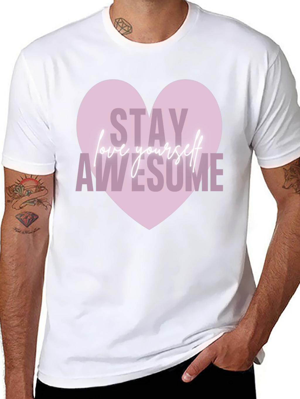 Stay Awesome Heart Graphic Tee