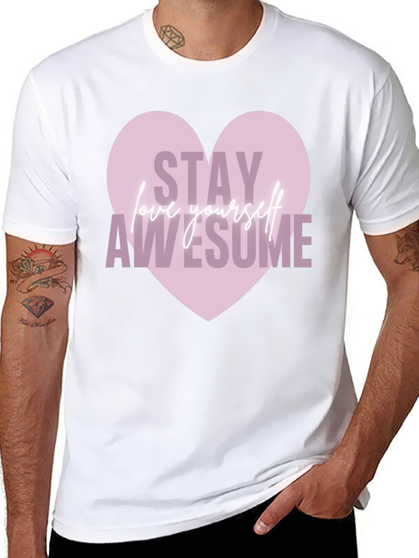 Stay Awesome Heart Graphic Tee