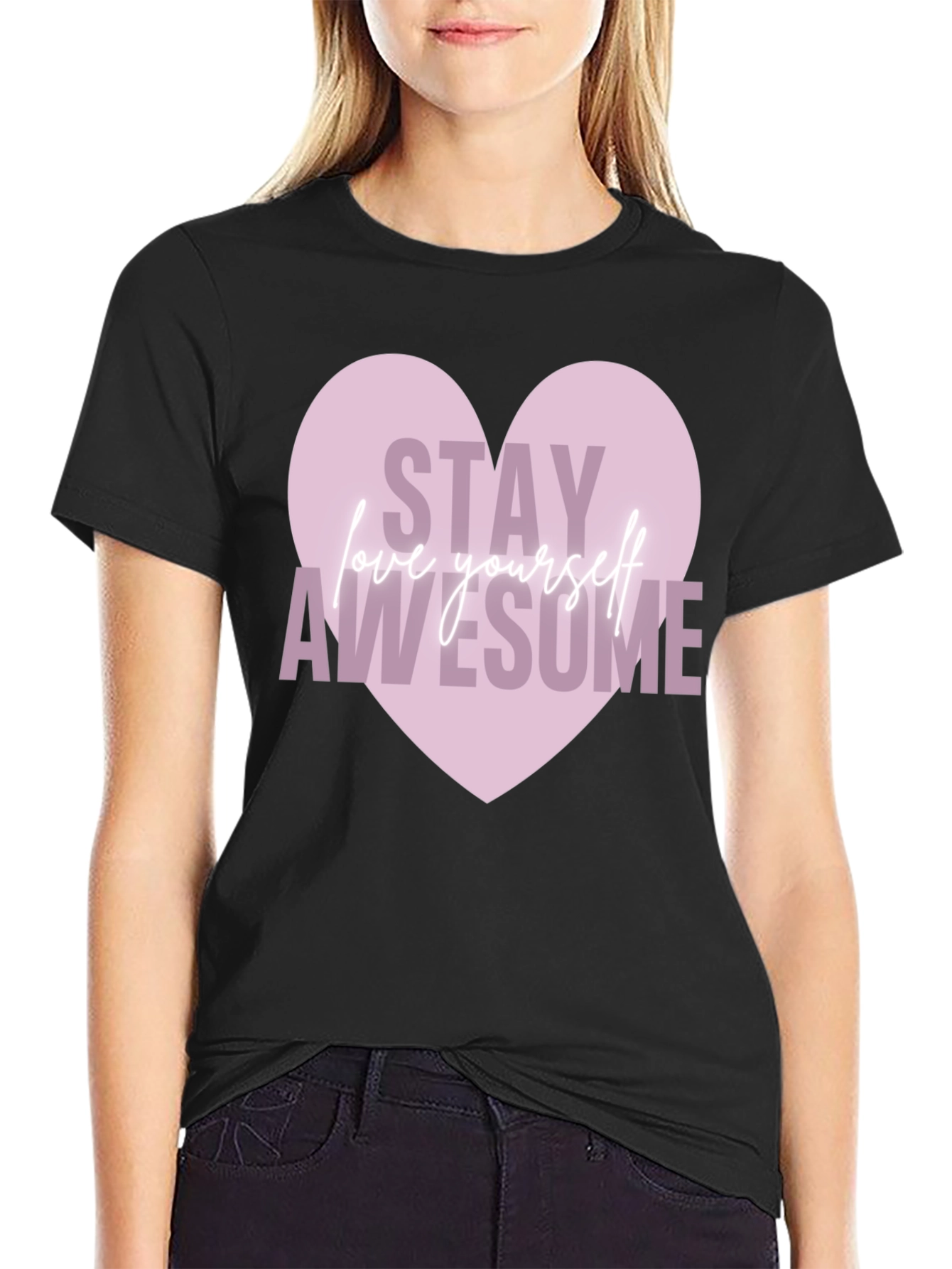 Stay Awesome Heart Graphic Tee