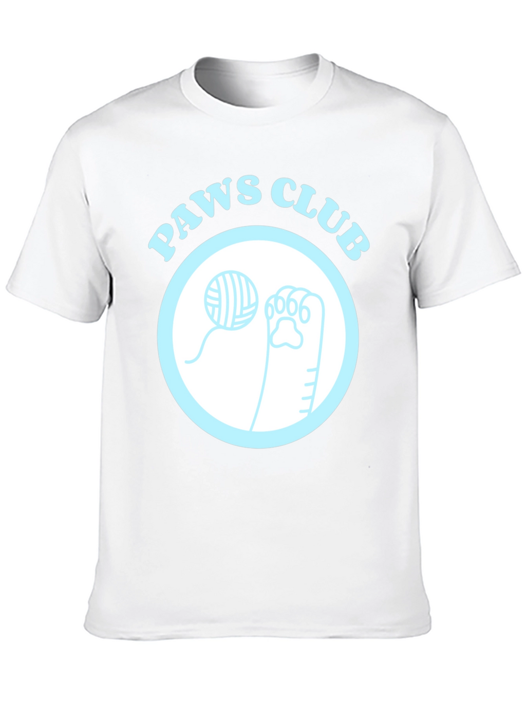 Paws Club Graphic Tee - Black Cotton T-Shirt