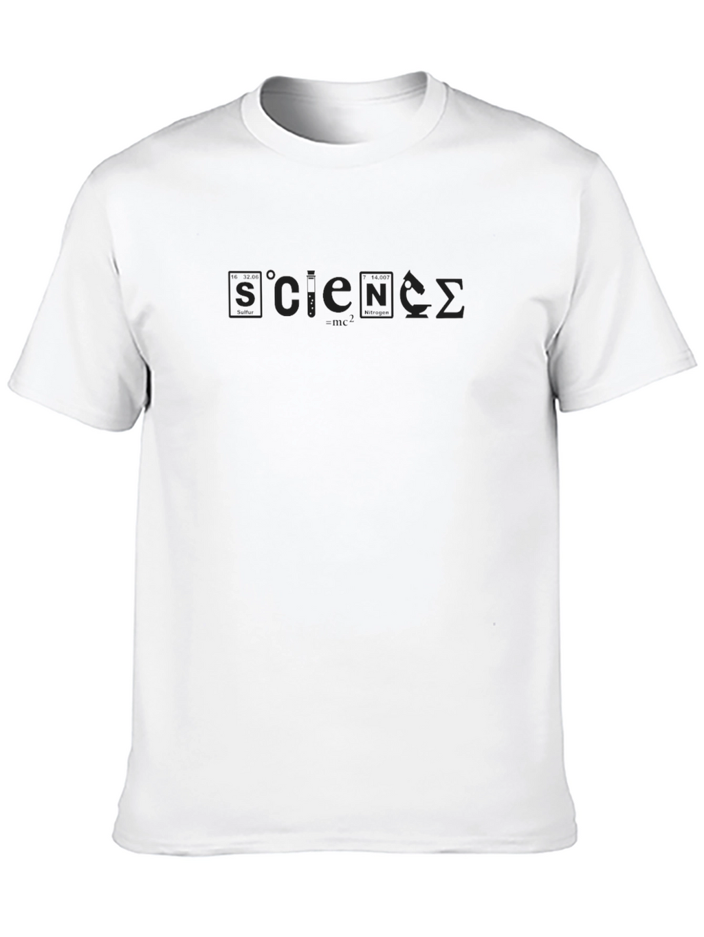 Science Graphic Print Black T-Shirt