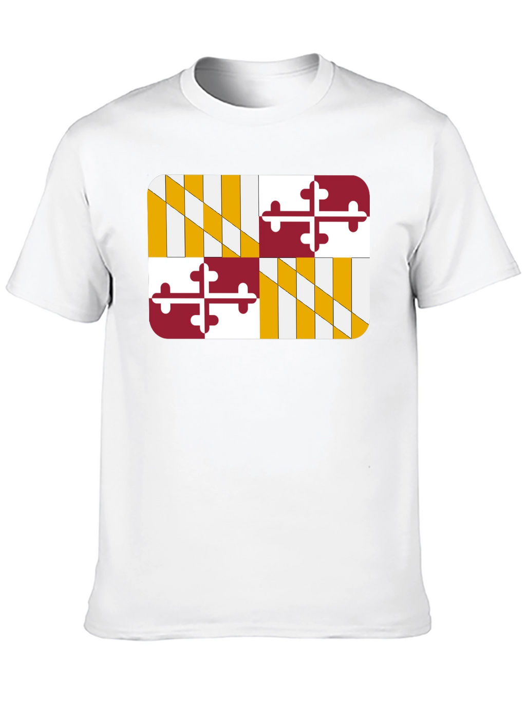 Maryland Flag Graphic Tee - Black Cotton T-Shirt