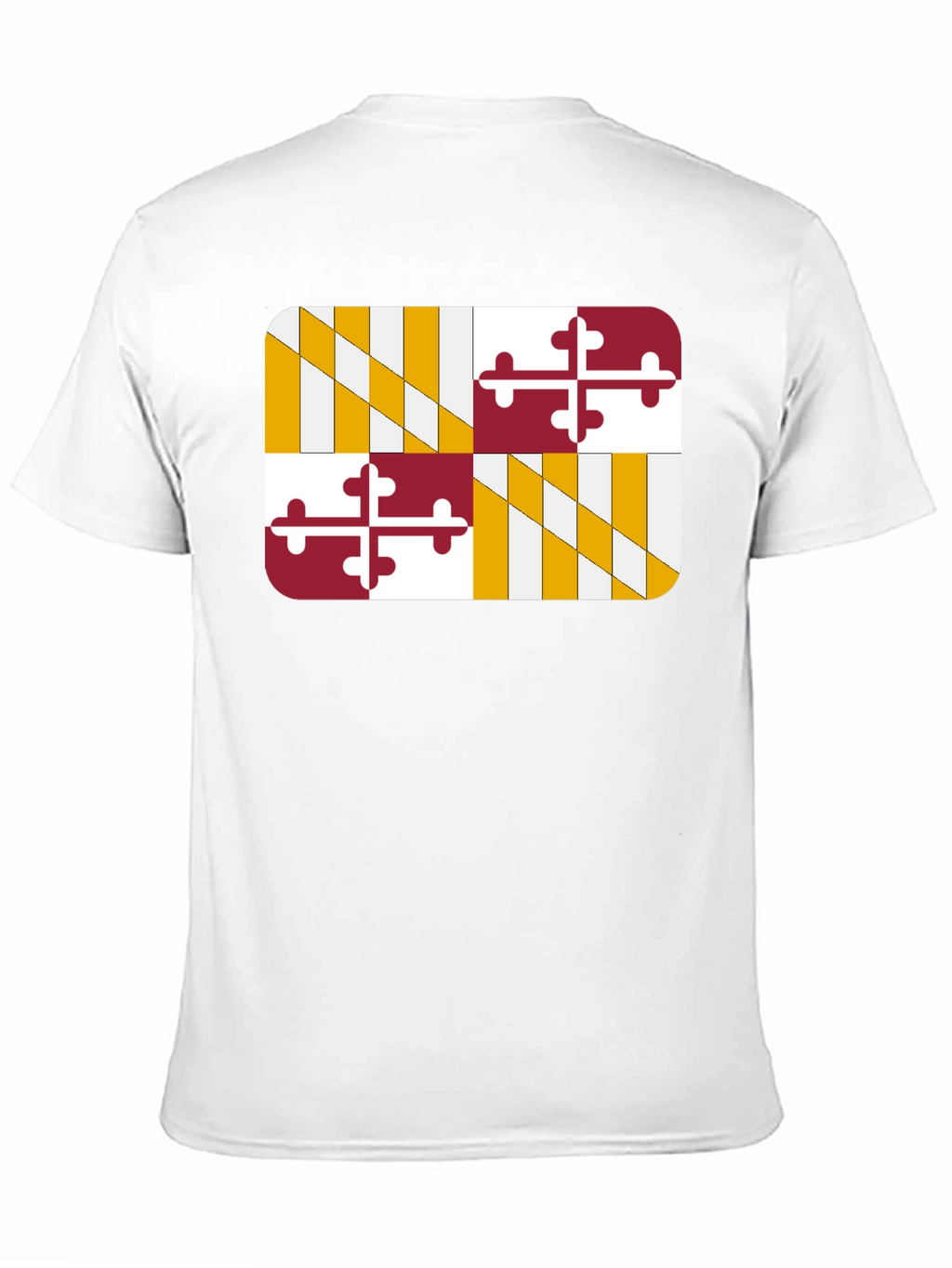 Maryland Flag Graphic Tee - Black Cotton T-Shirt