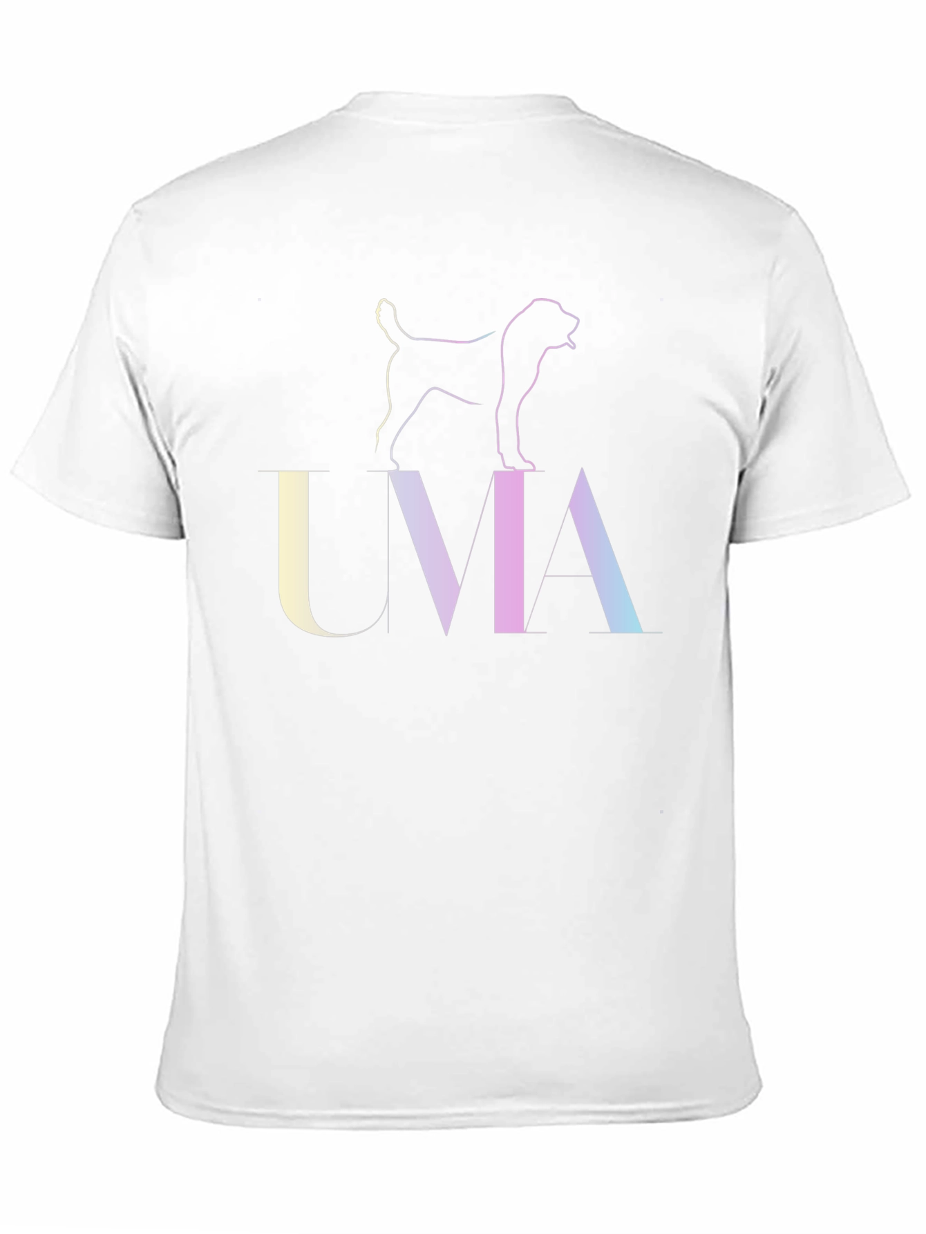 UMA Dog Outline Graphic T-Shirt - Unisex Black Tee