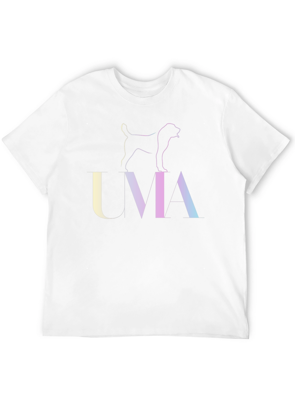 UMA Dog Outline Graphic T-Shirt - Unisex Black Tee