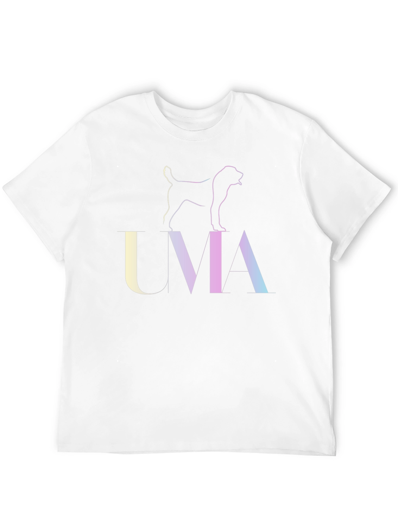 UMA Dog Outline Graphic T-Shirt - Unisex Black Tee