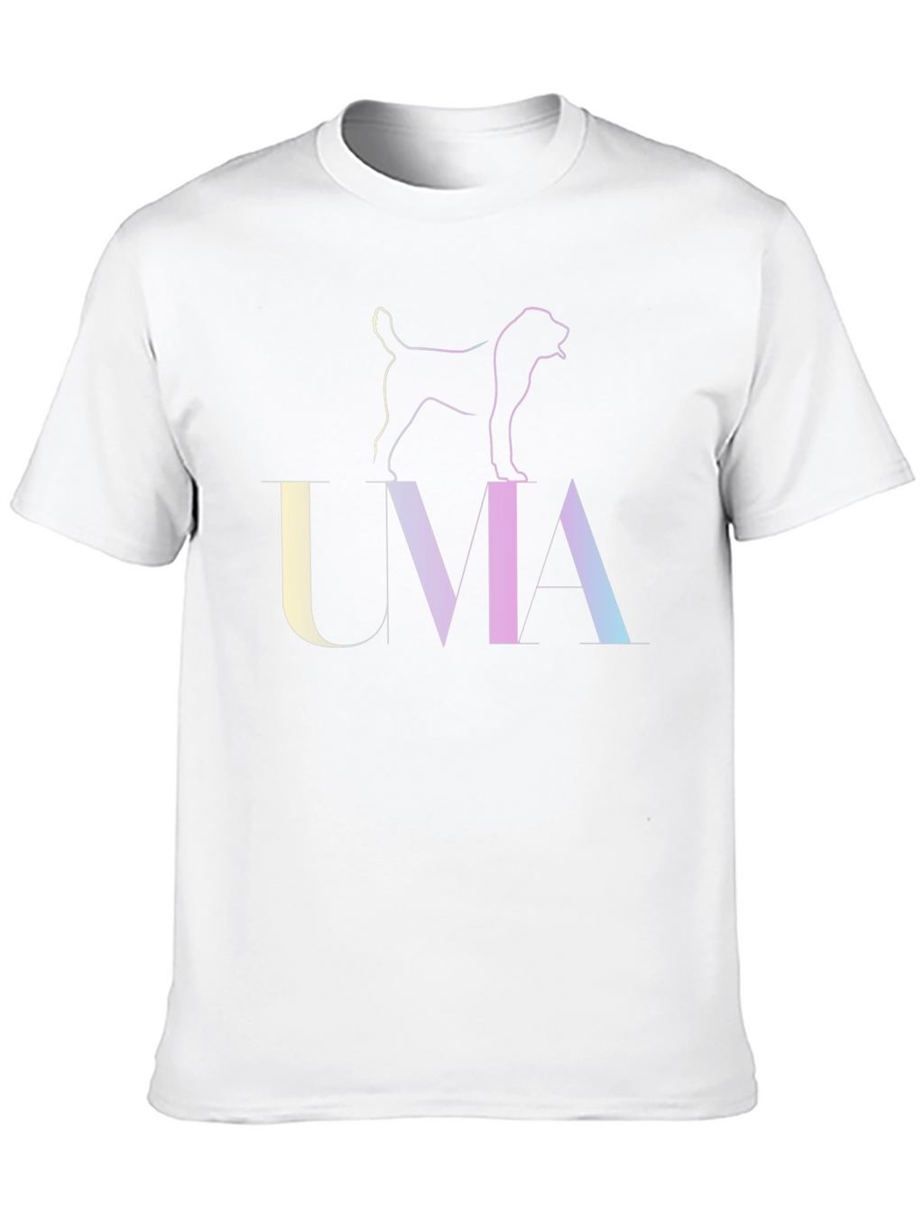UMA Dog Outline Graphic T-Shirt - Unisex Black Tee