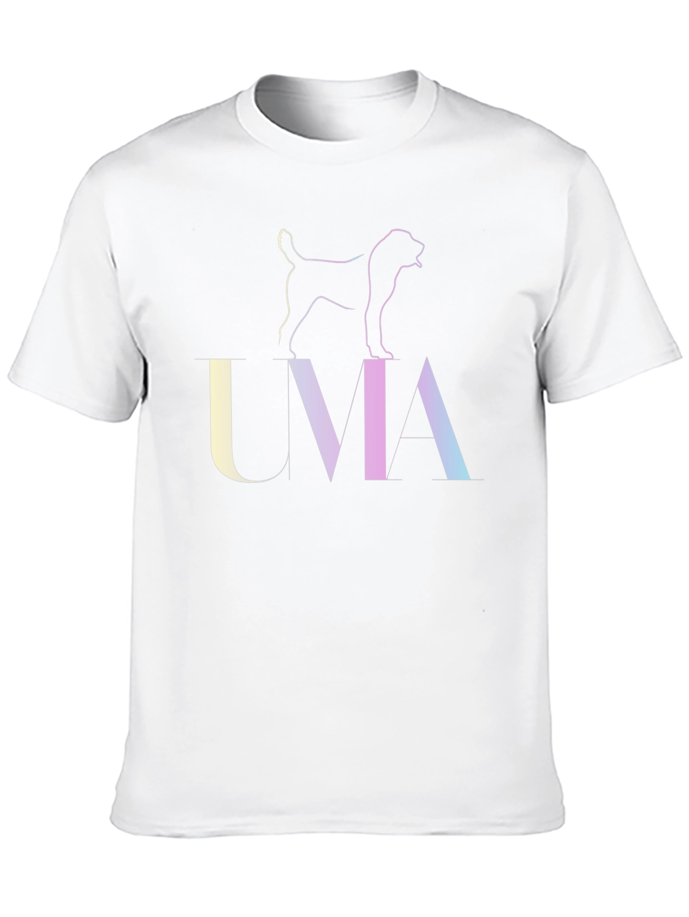 UMA Dog Outline Graphic T-Shirt - Unisex Black Tee