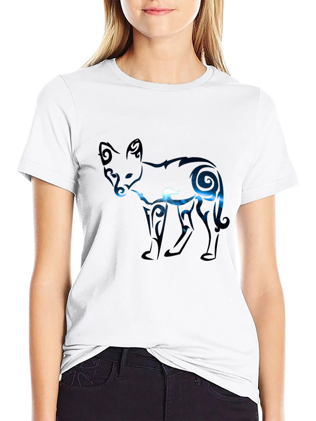 Fox Silhouette Graphic Tee - Black