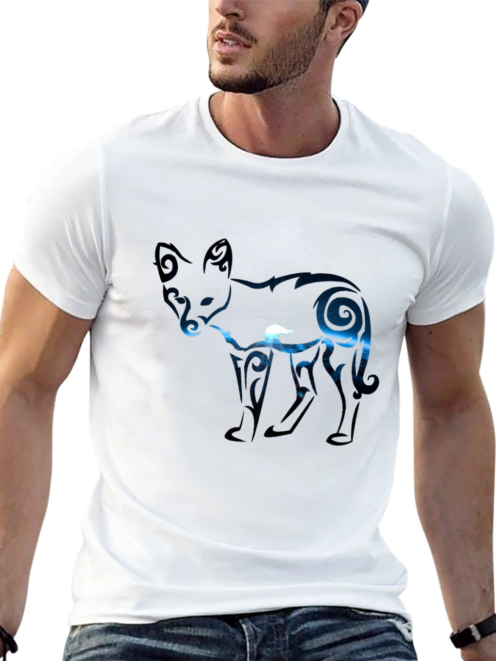 Fox Silhouette Graphic Tee - Black