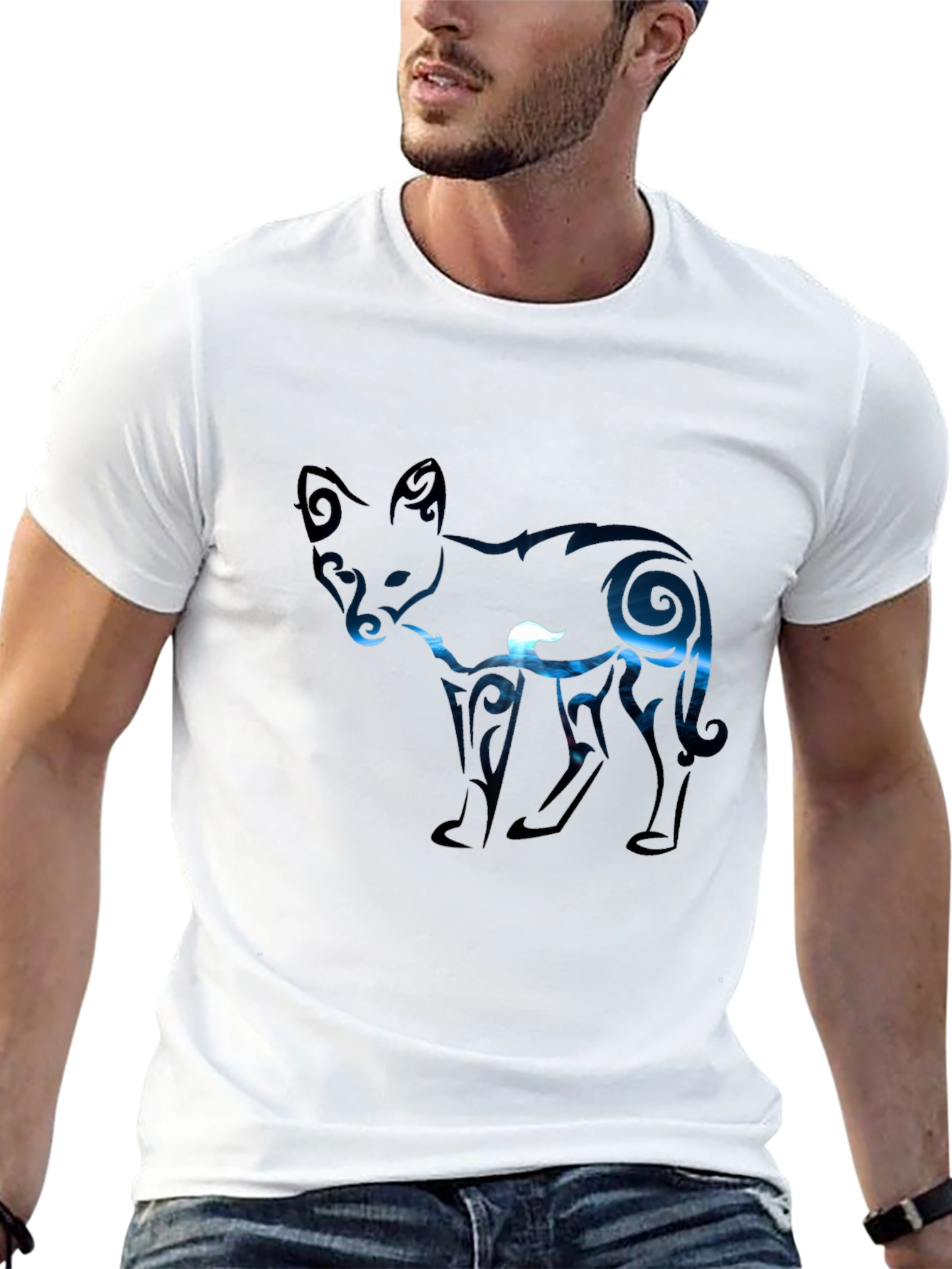 Fox Silhouette Graphic Tee - Black