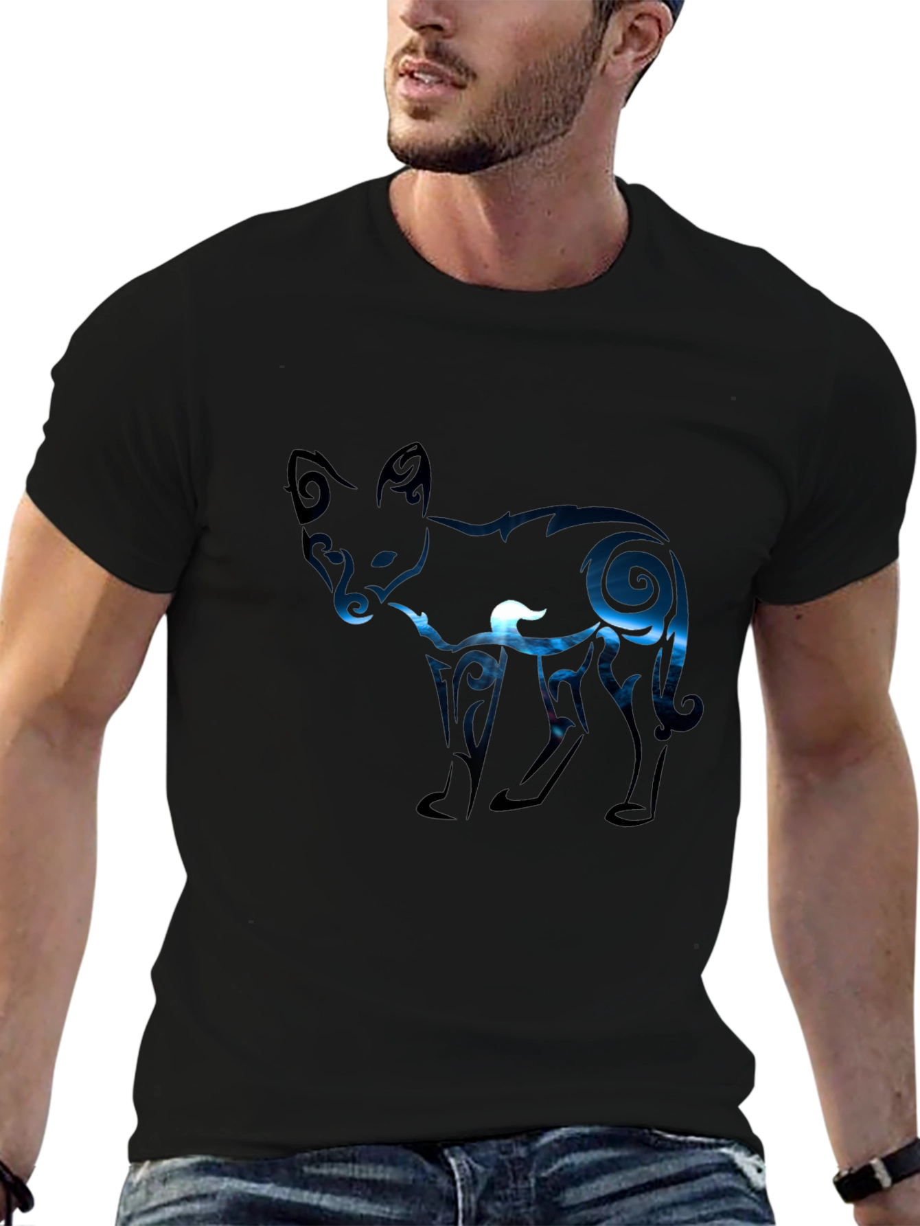 Fox Silhouette Graphic Tee - Black