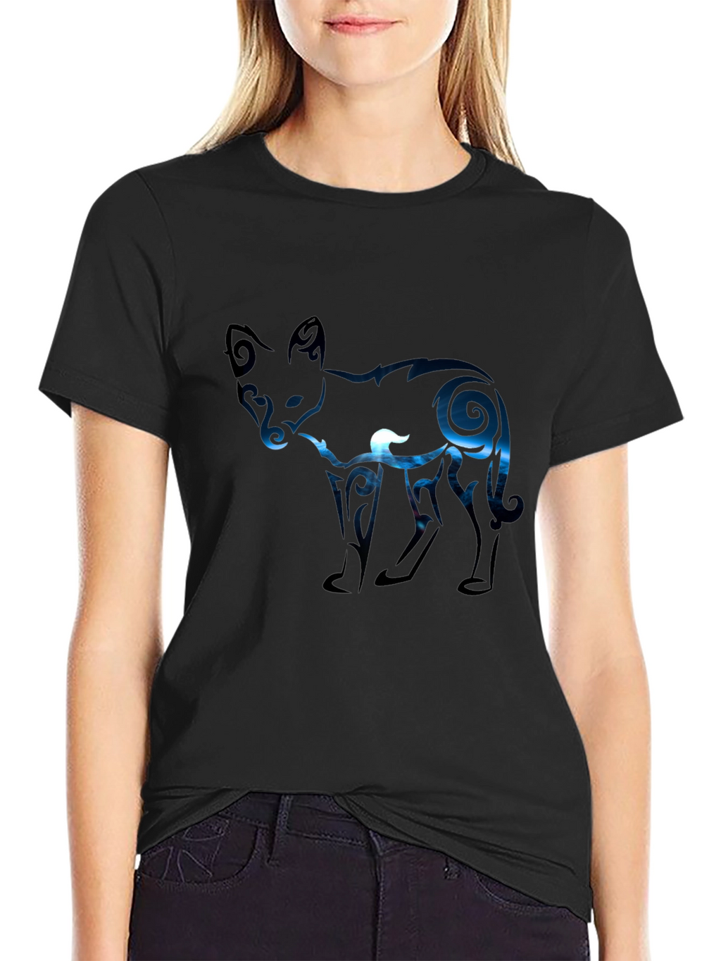 Fox Silhouette Graphic Tee - Black