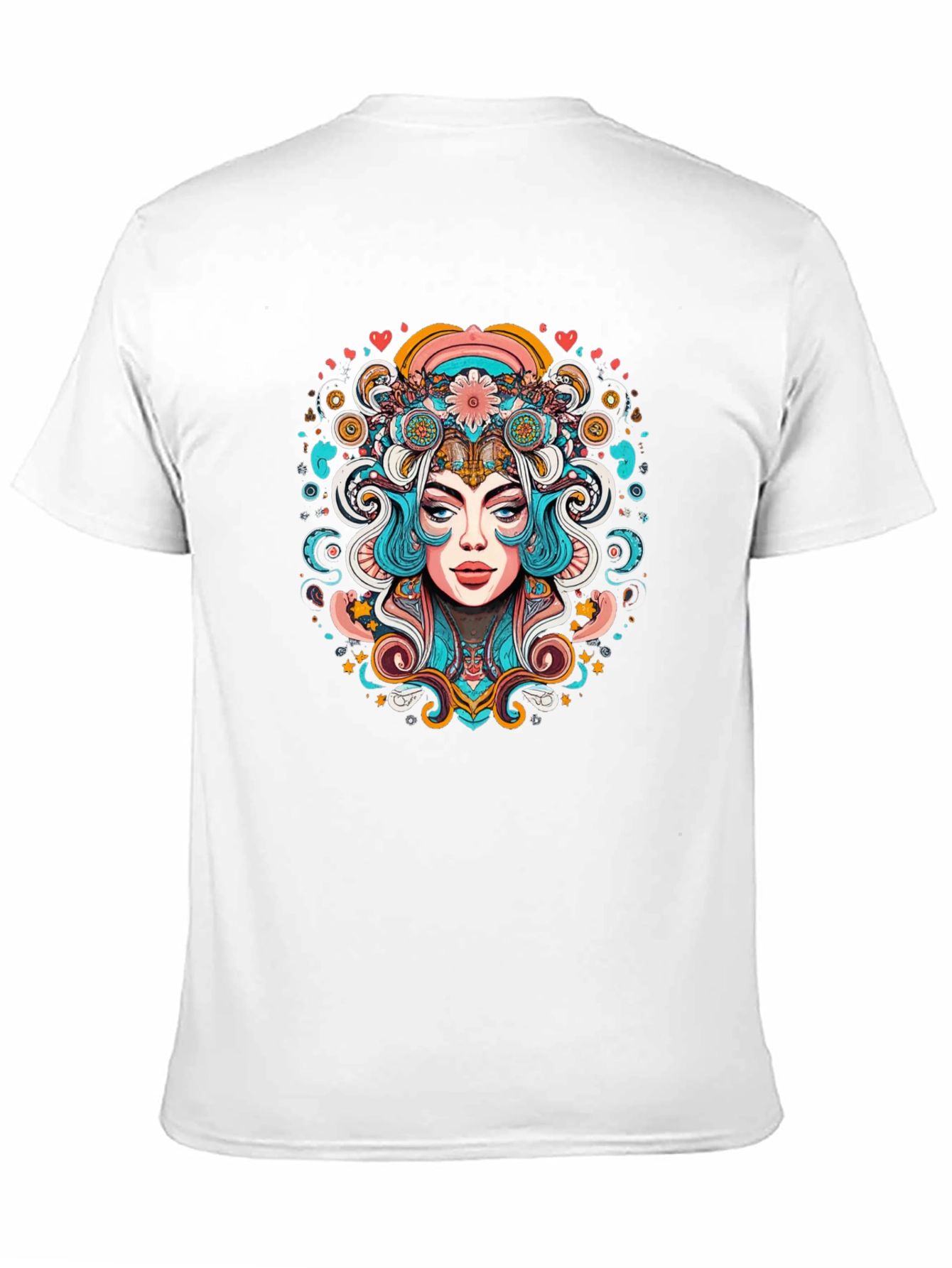 Psychedelic Woman Graphic Tee - Black Unisex T-Shirt