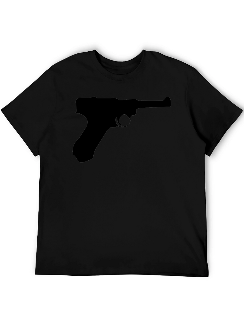 Gun Silhouette Graphic Tee - Black