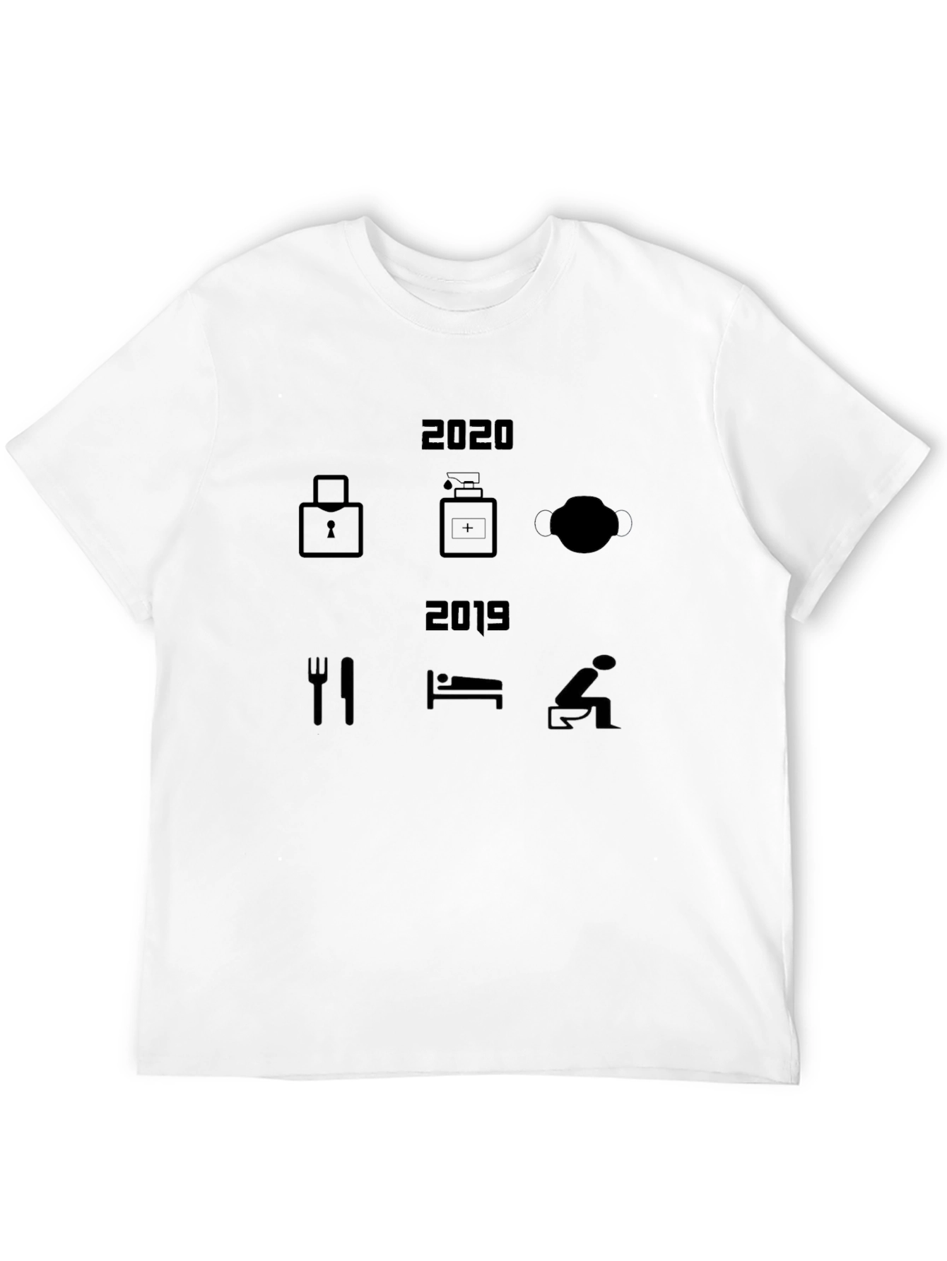 2020 vs 2019 Lockdown T-Shirt - Novelty Design