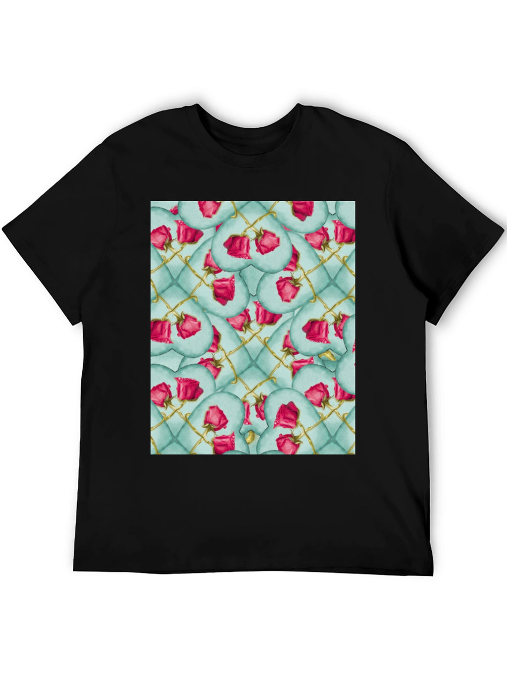 Rose Heart Quilted Pattern Tee