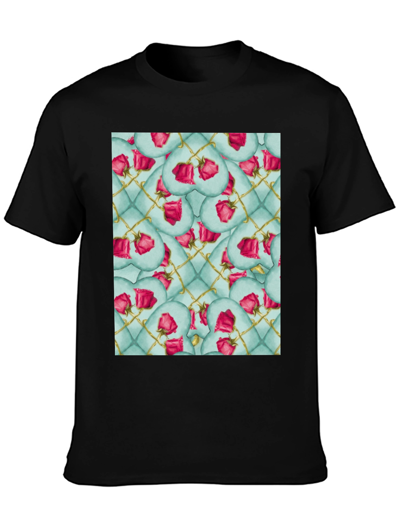 Rose Heart Quilted Pattern Tee