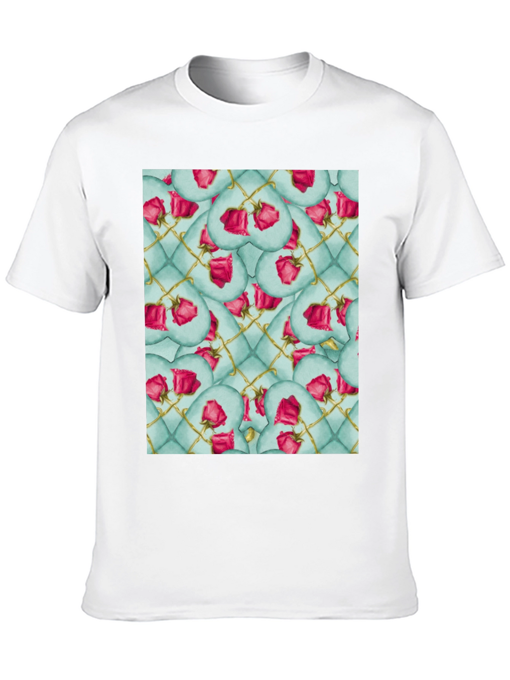 Rose Heart Quilted Pattern Tee