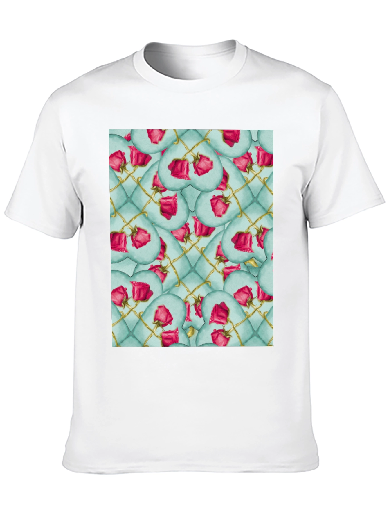 Rose Heart Quilted Pattern Tee