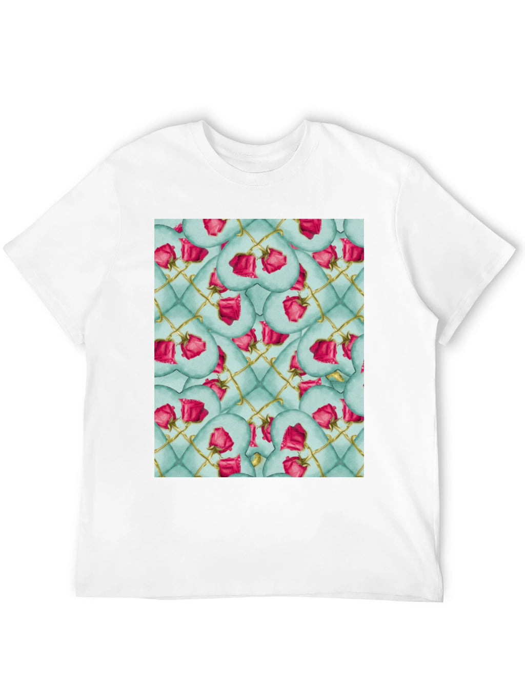 Rose Heart Quilted Pattern Tee
