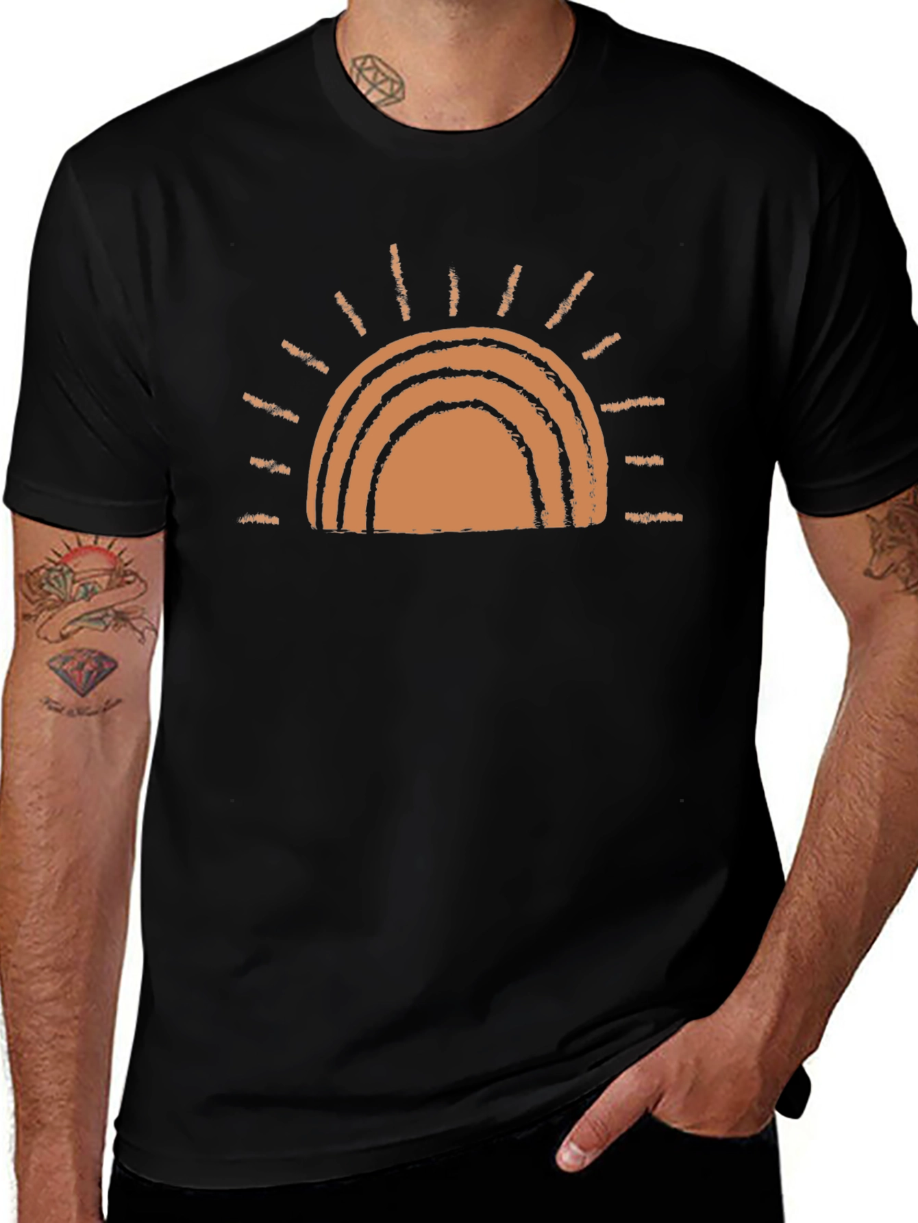 Retro Sunset Graphic Tee - Soft Cotton Blend