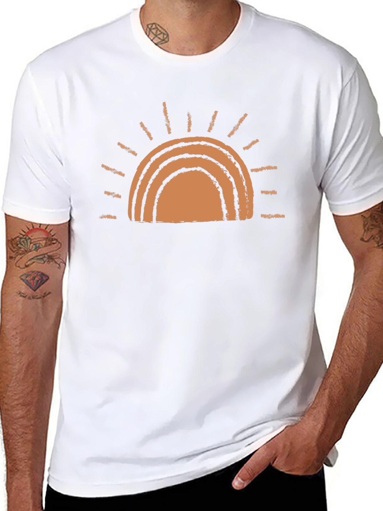 Retro Sunset Graphic Tee - Soft Cotton Blend