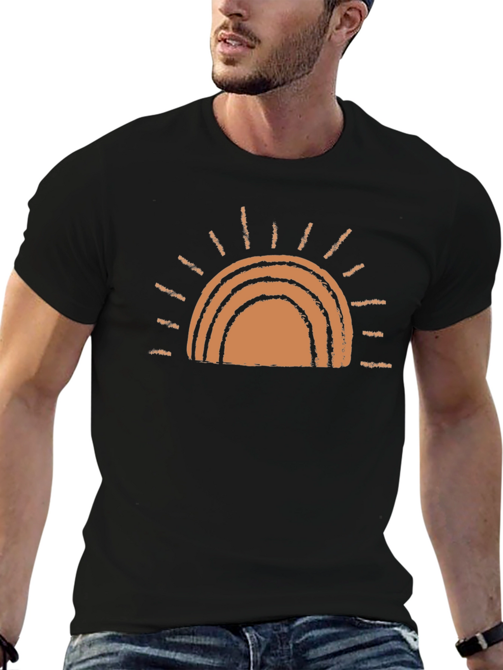 Retro Sunset Graphic Tee - Soft Cotton Blend