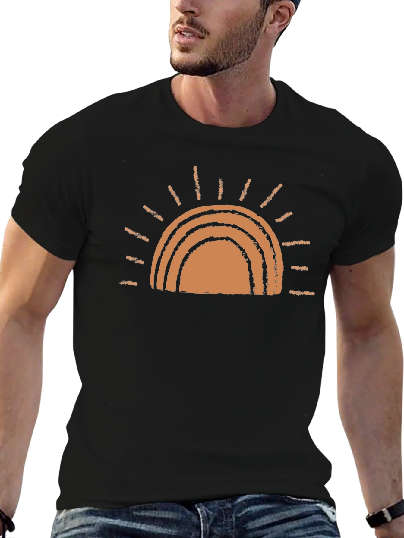 Retro Sunset Graphic Tee - Soft Cotton Blend