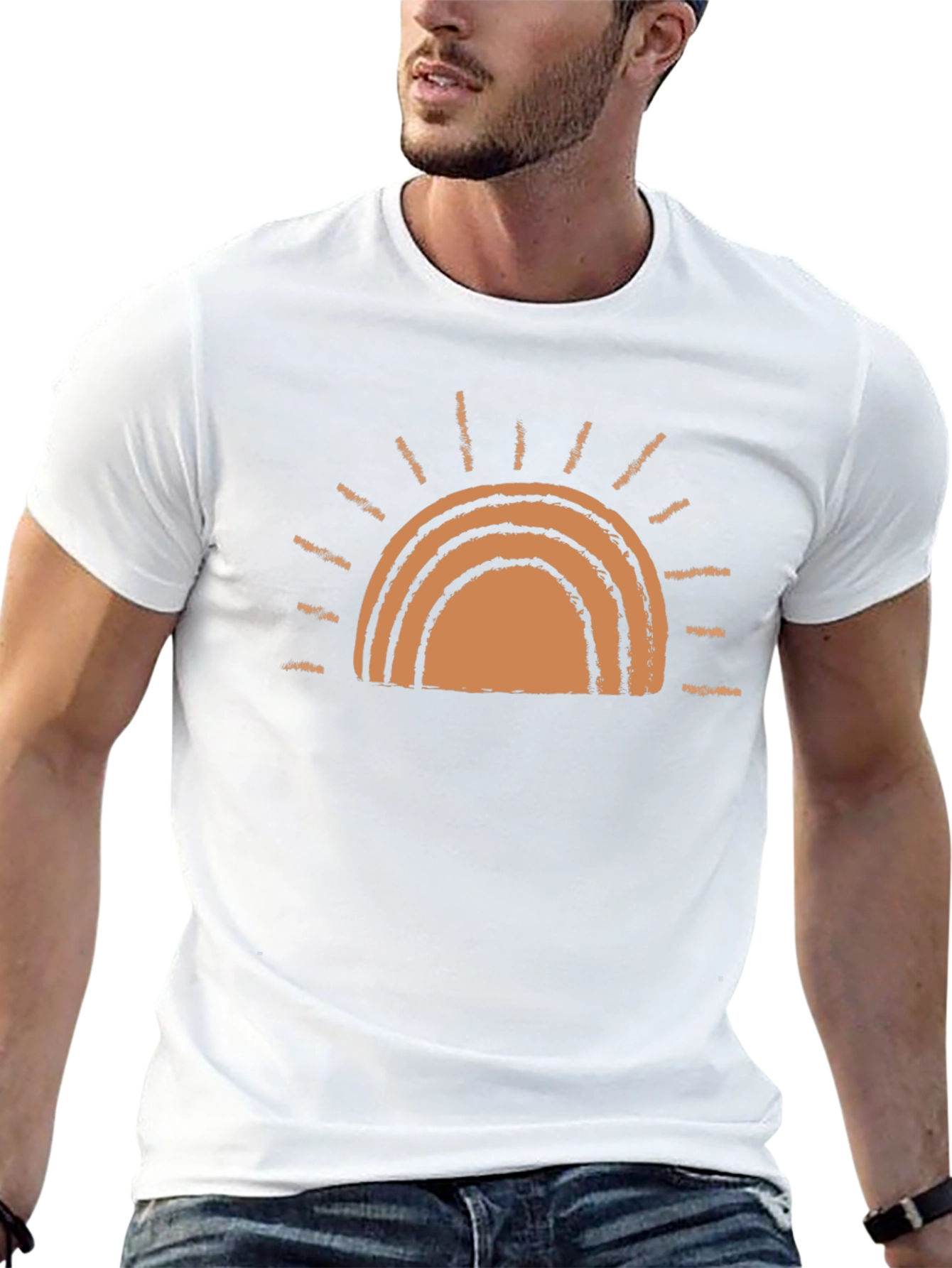 Retro Sunset Graphic Tee - Soft Cotton Blend